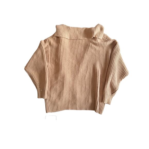 Free People “Swim Too Deep” Cardigan | Almond | Size Small | Cozy Oversized Knit - Picture 2 of 12